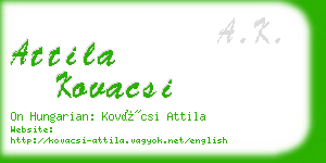 attila kovacsi business card